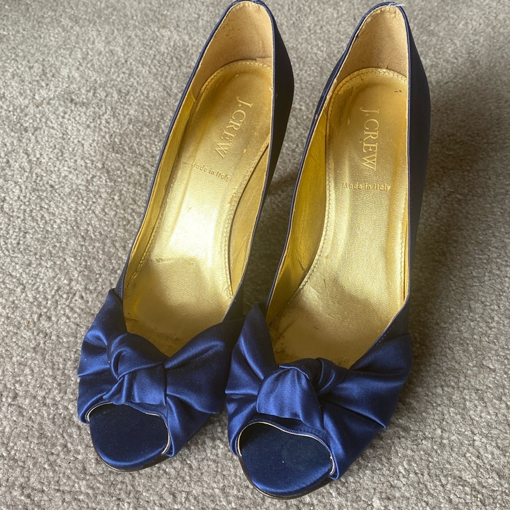 J.Crew Satin Knot Heels size 9
